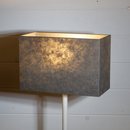 Rectangle Lamp Shade - P53 - Pewter Grey, 30cm(w) x 20cm(h) x 15cm(d)