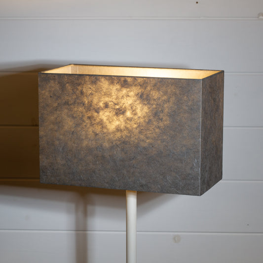 Rectangle Lamp Shade - P53 - Pewter Grey, 30cm(w) x 20cm(h) x 15cm(d)