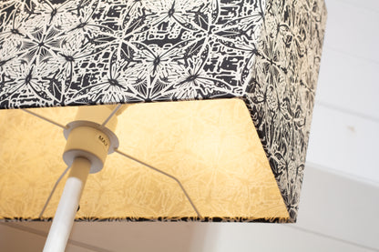 Rectangle Lamp Shade - B136 ~ Butterfly Kaleidoscope Black, 40cm(w) x 30cm(h) x 20cm(d)