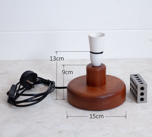 Round Sapele Table Lamp Base (Base only)