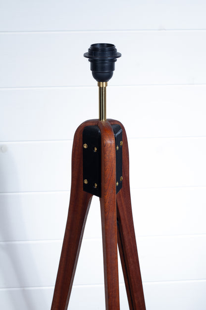 Handmade Sapele Tripod Floor Lamp (Base only)
