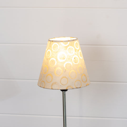 Clip on Lamp Shade - Short - P74 Batik Circles Natural