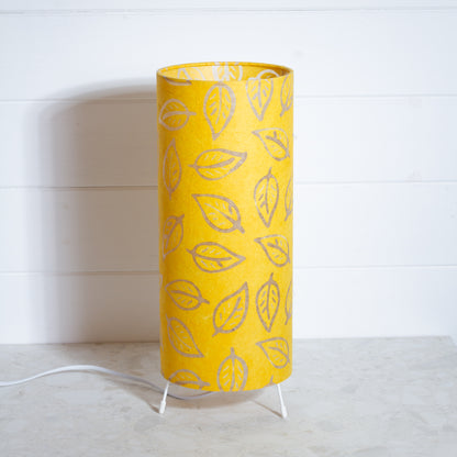 Free-Standing Table Lamp Small - B107 ~ Batik Leaf Yellow