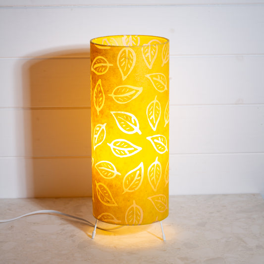 Free-Standing Table Lamp Small - B107 ~ Batik Leaf Yellow