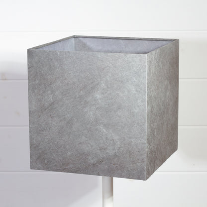 Square Lamp Shade - P53 - Pewter Grey, 20cm(w) x 20cm(h) x 20cm(d)
