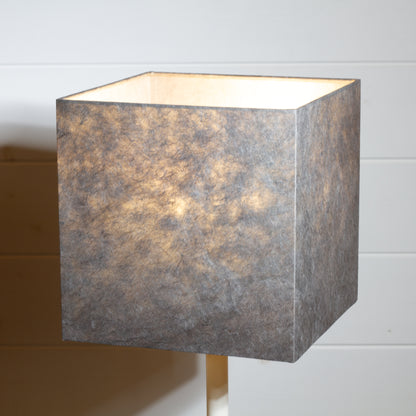 Square Lamp Shade - P53 - Pewter Grey, 20cm(w) x 20cm(h) x 20cm(d)