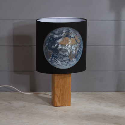 Square Oak Lamp Base with Oval Lamp shade ~ Earth 2026