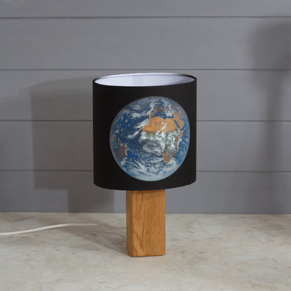 Square Oak Lamp Base with Oval Lamp shade ~ Earth 2026