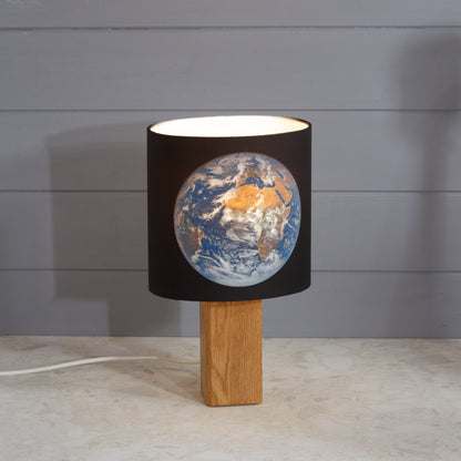 Square Oak Lamp Base with Oval Lamp shade ~ Earth 2026