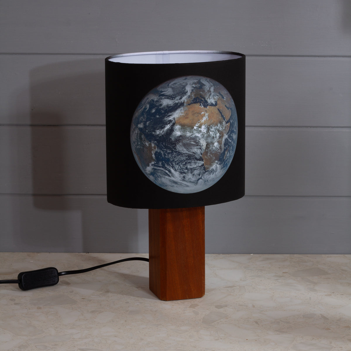 Square Sapele Lamp Base with Oval Lamp shade ~ Earth 2026