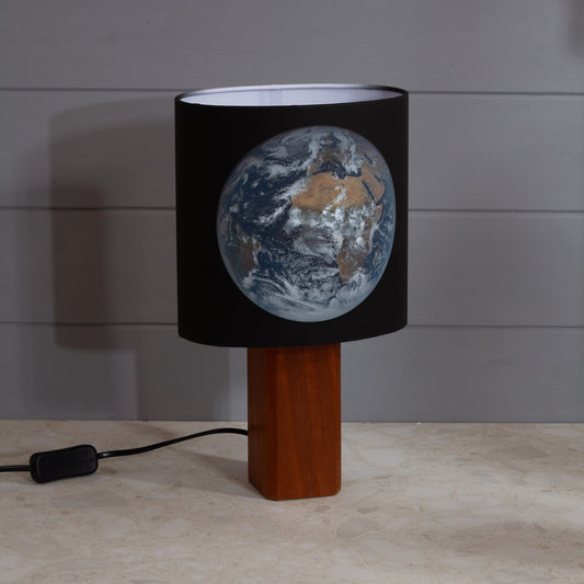 Square Sapele Lamp Base with Oval Lamp shade ~ Earth 2026