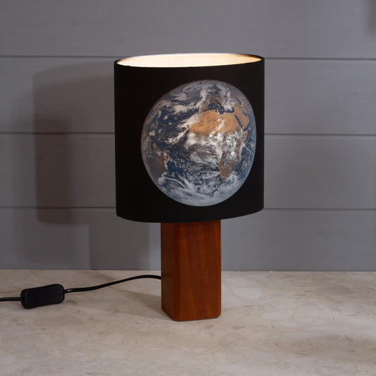 Square Sapele Lamp Base with Oval Lamp shade ~ Earth 2026