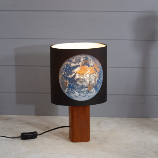 Square Sapele Lamp Base with Oval Lamp shade ~ Earth 2026