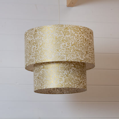 2 Tier Lamp Shade - B135 ~ Gold Birds, 40cm x 20cm & 30cm x 15cm (Copy)