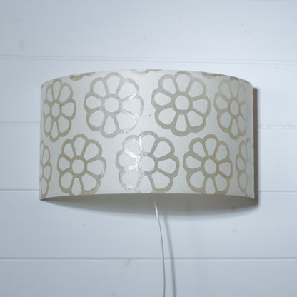 Wall Light - P17 - Batik Big Flower on Natural, 36cm(wide) x 20cm(h)