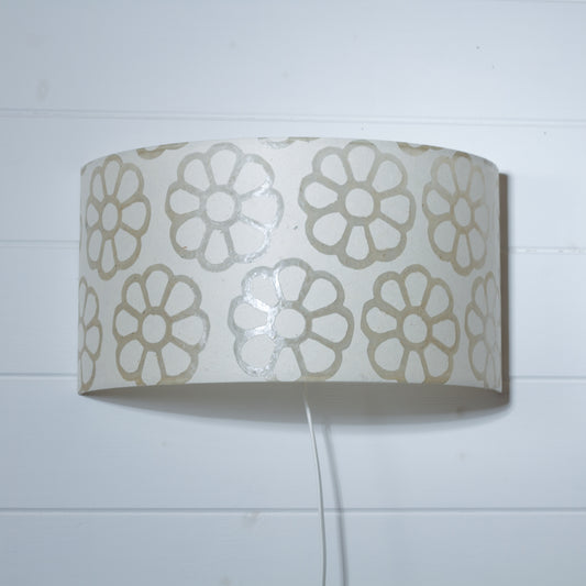 Wall Light - P17 - Batik Big Flower on Natural, 36cm(wide) x 20cm(h)