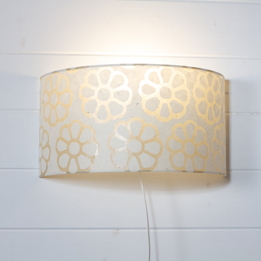 Wall Light - P17 - Batik Big Flower on Natural, 36cm(wide) x 20cm(h)
