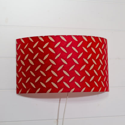 Wall Light - P90 ~ Batik Tread Plate Red, 36cm(wide) x 20cm(h)