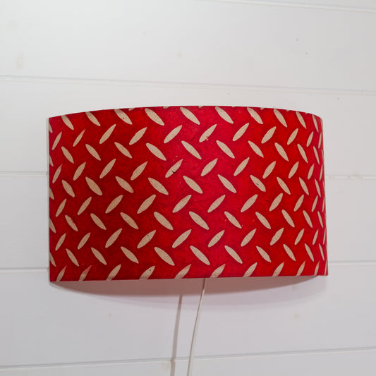Wall Light - P90 ~ Batik Tread Plate Red, 36cm(wide) x 20cm(h)