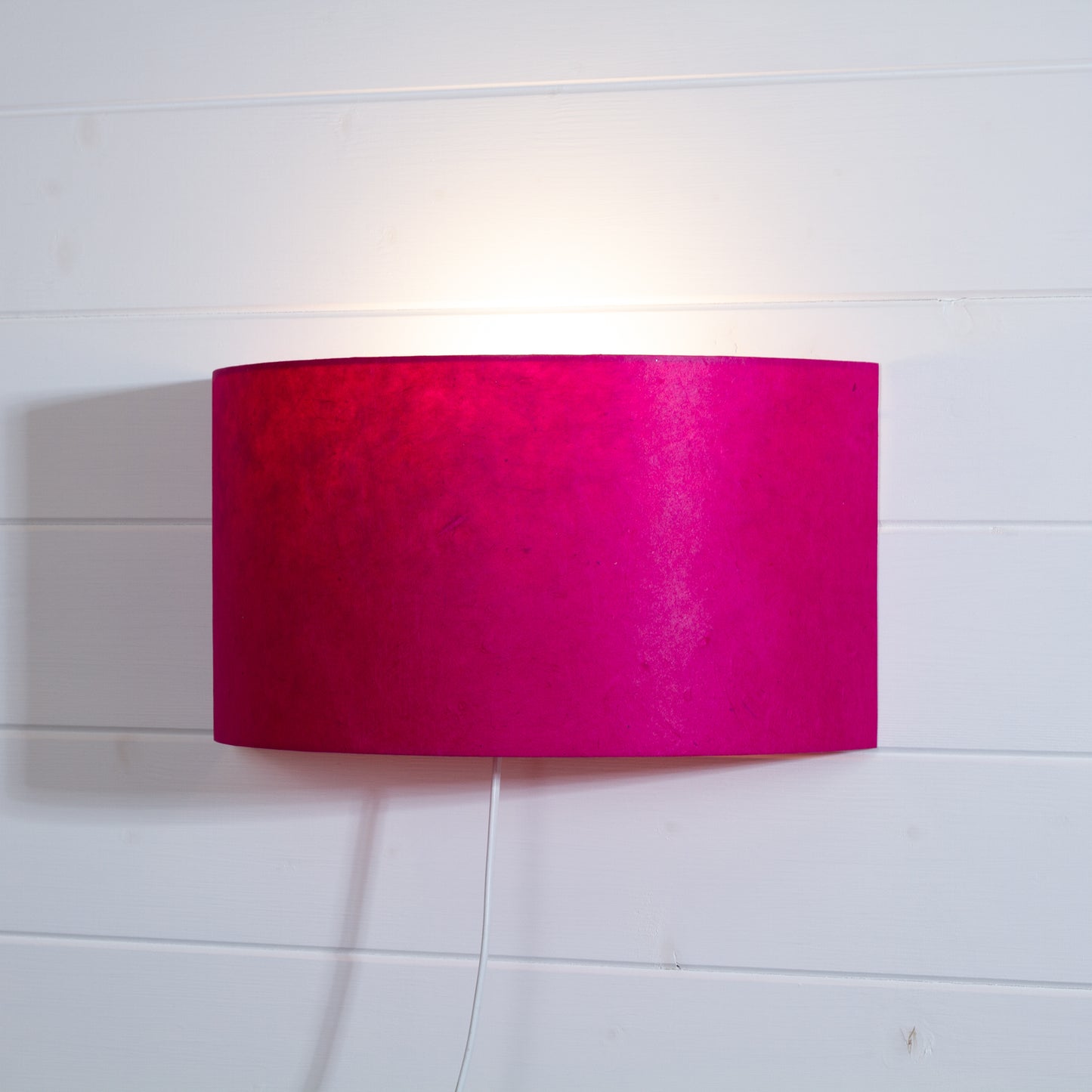 Wall Light - P57 - Hot Pink Lokta, 36cm(wide) x 20cm(h)