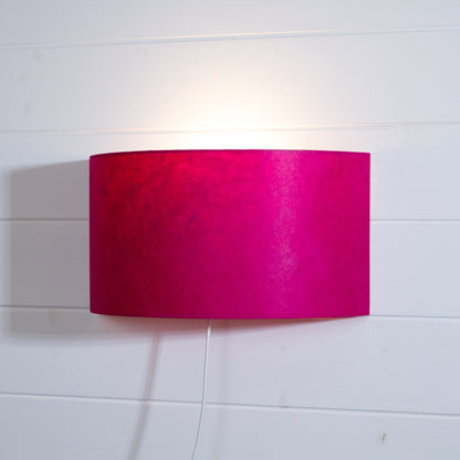 Wall Light - P57 - Hot Pink Lokta, 36cm(wide) x 20cm(h)