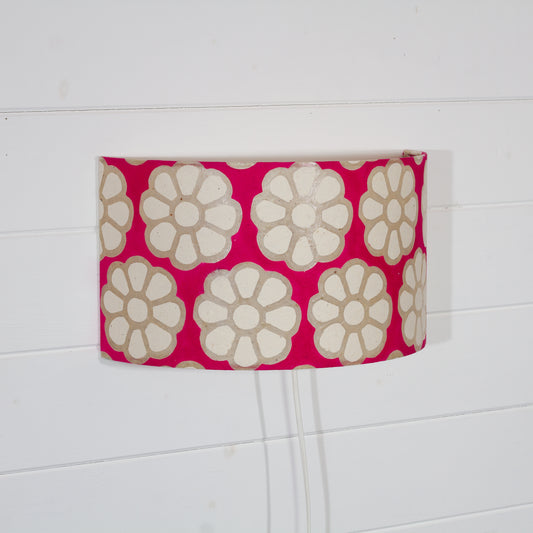 Wall Light - P22 - Batik Big Flower on Hot Pink, 36cm(wide) x 20cm(h)