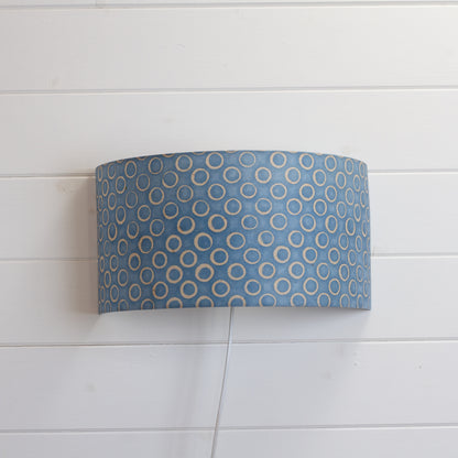 Wall Light - P72 - Batik Blue Circles, 36cm(wide) x 20cm(h)