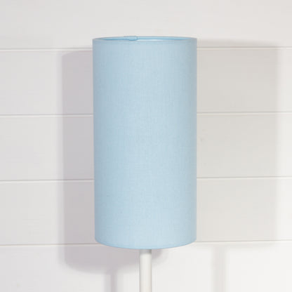 Drum Lamp Shade - F190 ~ Baby Blue Linen Fabric, 15cm(diameter)