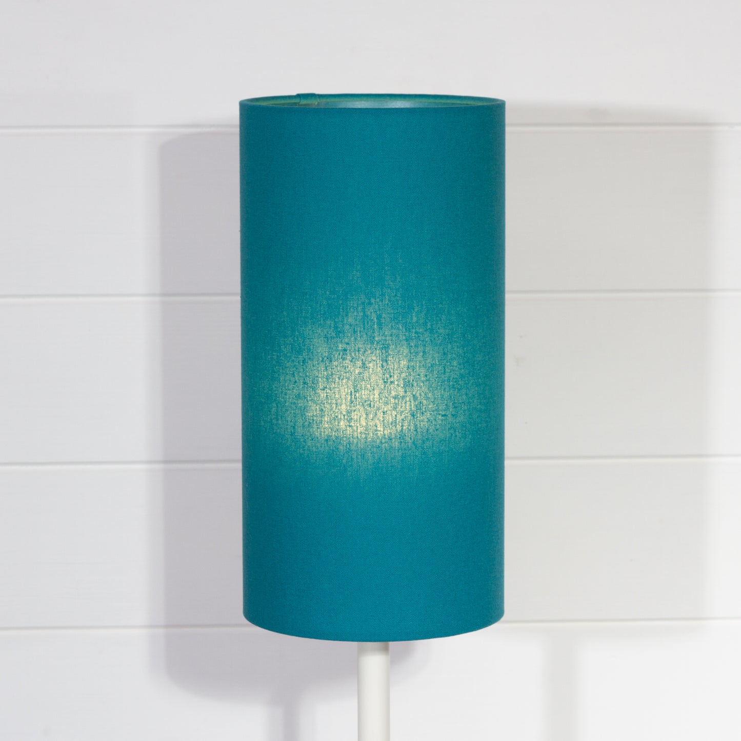 Drum Lamp Shade - F185 ~ Teal Linen Fabric, 15cm(diameter)