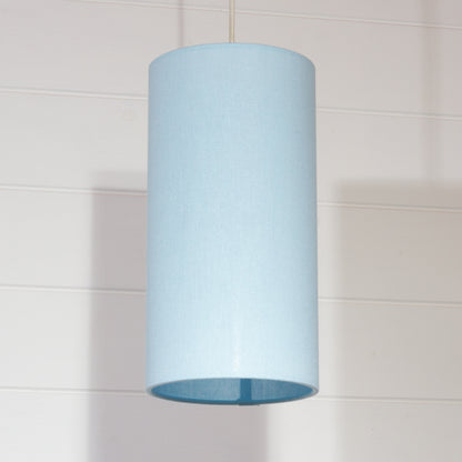 Drum Lamp Shade - F190 ~ Baby Blue Linen Fabric, 15cm(diameter)