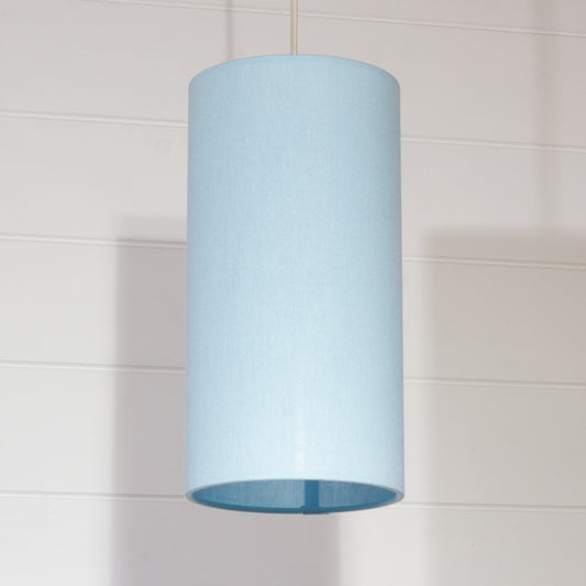 Drum Lamp Shade - F190 ~ Baby Blue Linen Fabric, 15cm(diameter)