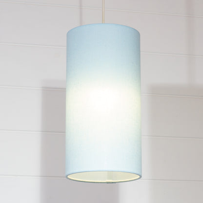 Drum Lamp Shade - F190 ~ Baby Blue Linen Fabric, 15cm(diameter)