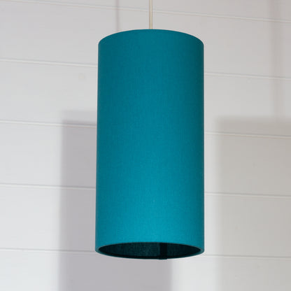 Drum Lamp Shade - F185 ~ Teal Linen Fabric, 15cm(diameter)