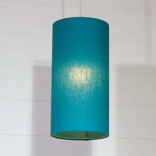 Drum Lamp Shade - F185 ~ Teal Linen Fabric, 15cm(diameter)