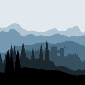 Wall Light - Landscape #1, 36cm(wide) x 20cm(h)