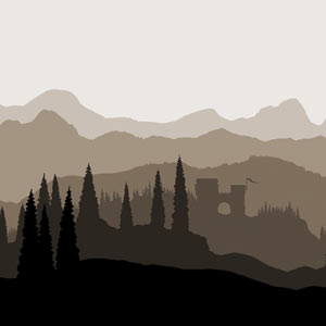 Wall Light - Landscape #1, 36cm(wide) x 20cm(h)