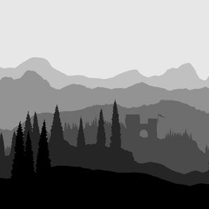 Wall Light - Landscape #1, 36cm(wide) x 20cm(h)