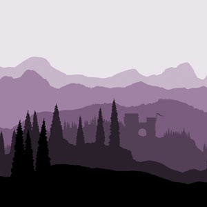 Wall Light - Landscape #1, 36cm(wide) x 20cm(h)