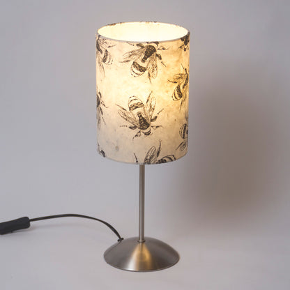 Tall Stem Table Lamp Base with Drum Lamp Shade P42 (15cm wide x 20cm high)