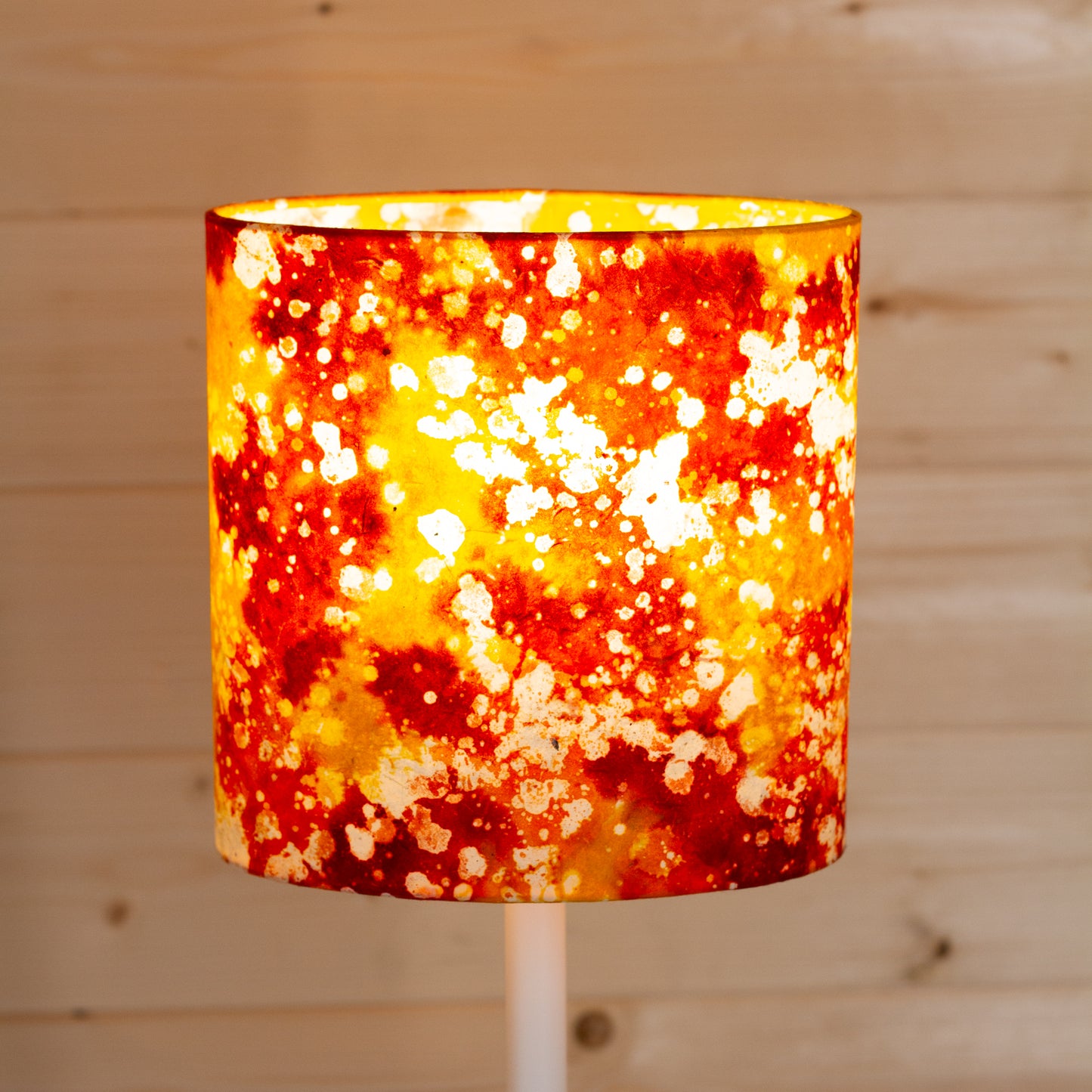 Oval Lamp Shades B112 ~ Batik Lava Red/Orange