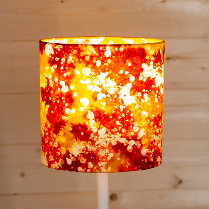 Oval Lamp Shades B112 ~ Batik Lava Red/Orange