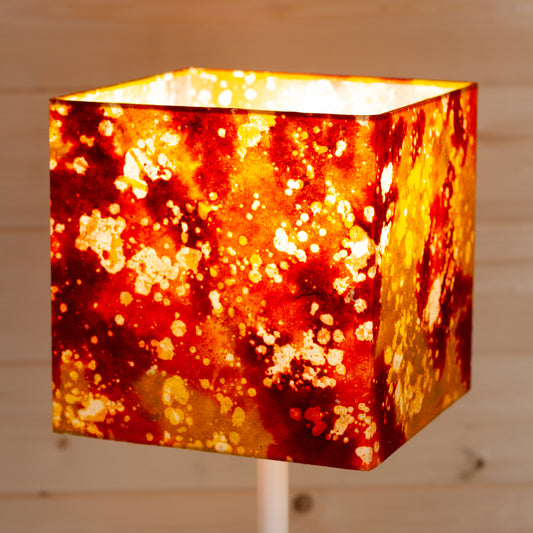 Square Lamp Shades B112 ~ Batik Lava Red/Orange