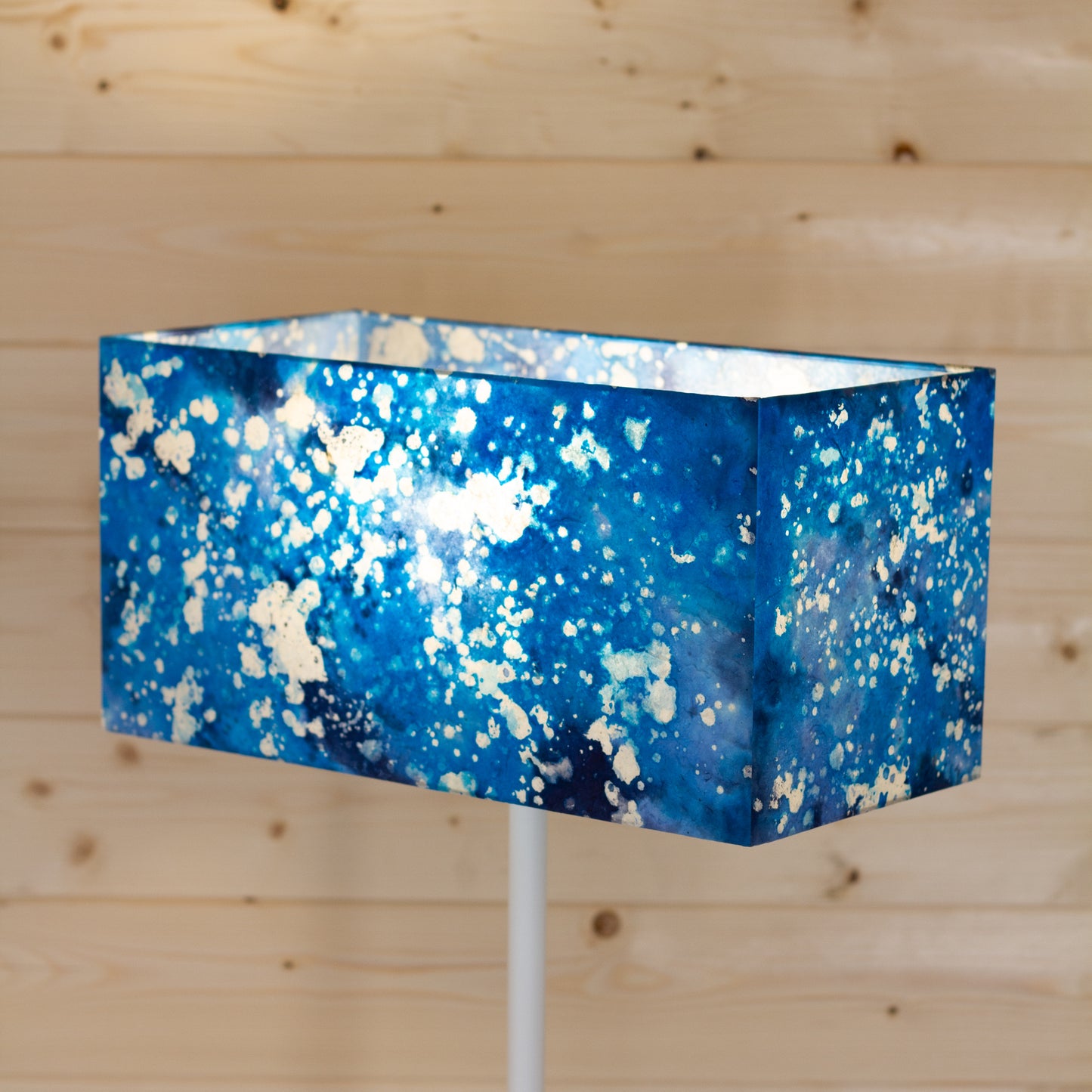 Rectangle Lamp Shade - B113 ~ Batik Ocean Blues, 40cm(w) x 20cm(h) x 20cm(d)