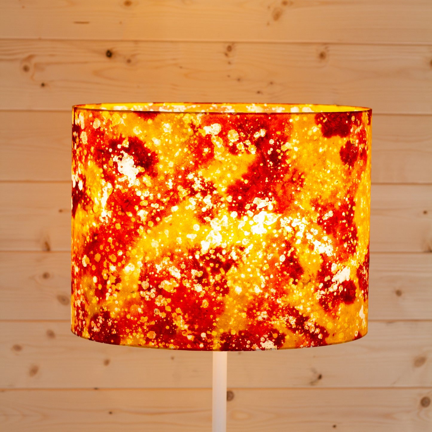 Oval Lamp Shades B112 ~ Batik Lava Red/Orange