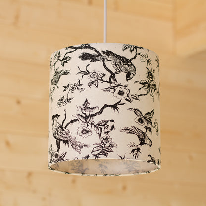 Drum Lamp Shade - P41 - Oriental Birds, 20cm(d) x 20cm(h)