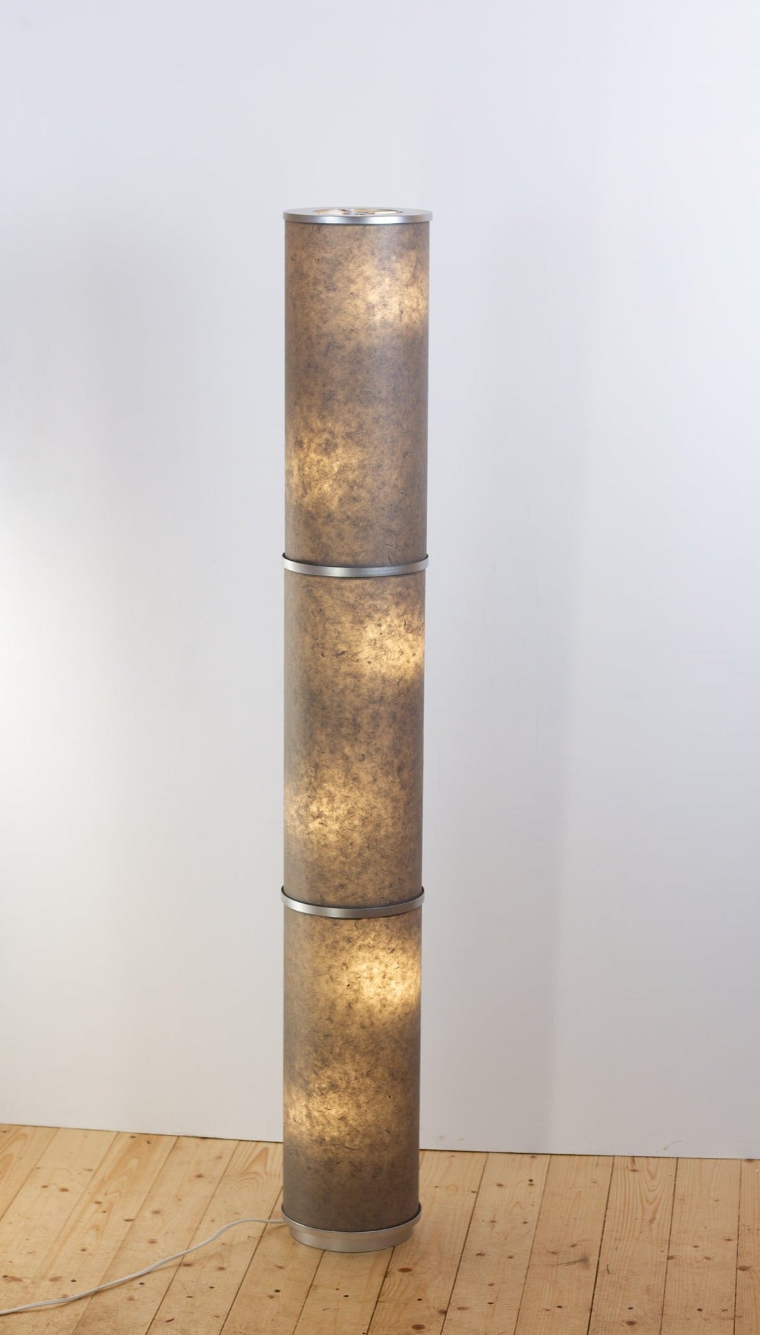 3 Panel Floor Lamp - P53 - Pewter Grey, 20cm(d) x 1.4m(h)