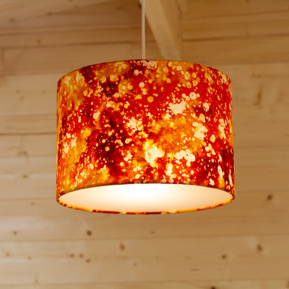 Drum Lamp Shades B112 ~ Batik Lava Red/Orange