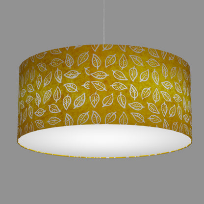 Drum Lamp Shade - B107 ~ Batik Leaf Yellow, 70cm(d) x 30cm(h)