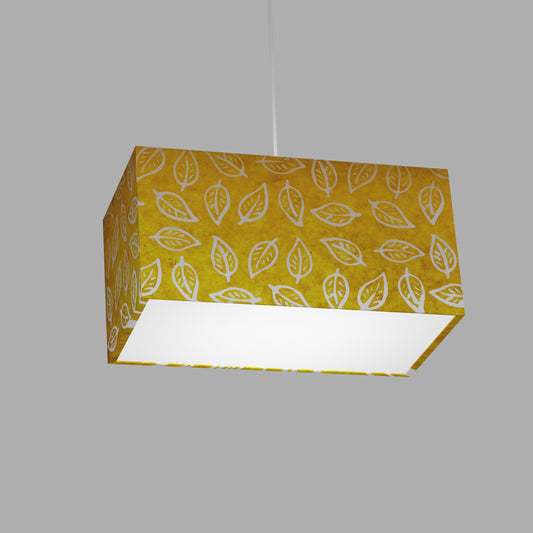 Rectangle Lamp Shade - B107 ~ Batik Leaf Yellow, 40cm(w) x 20cm(h) x 20cm(d)