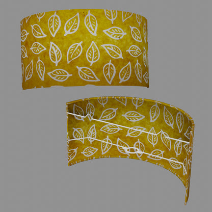 Wall Light - B107 ~ Batik Leaf Yellow, 36cm(wide) x 20cm(h)